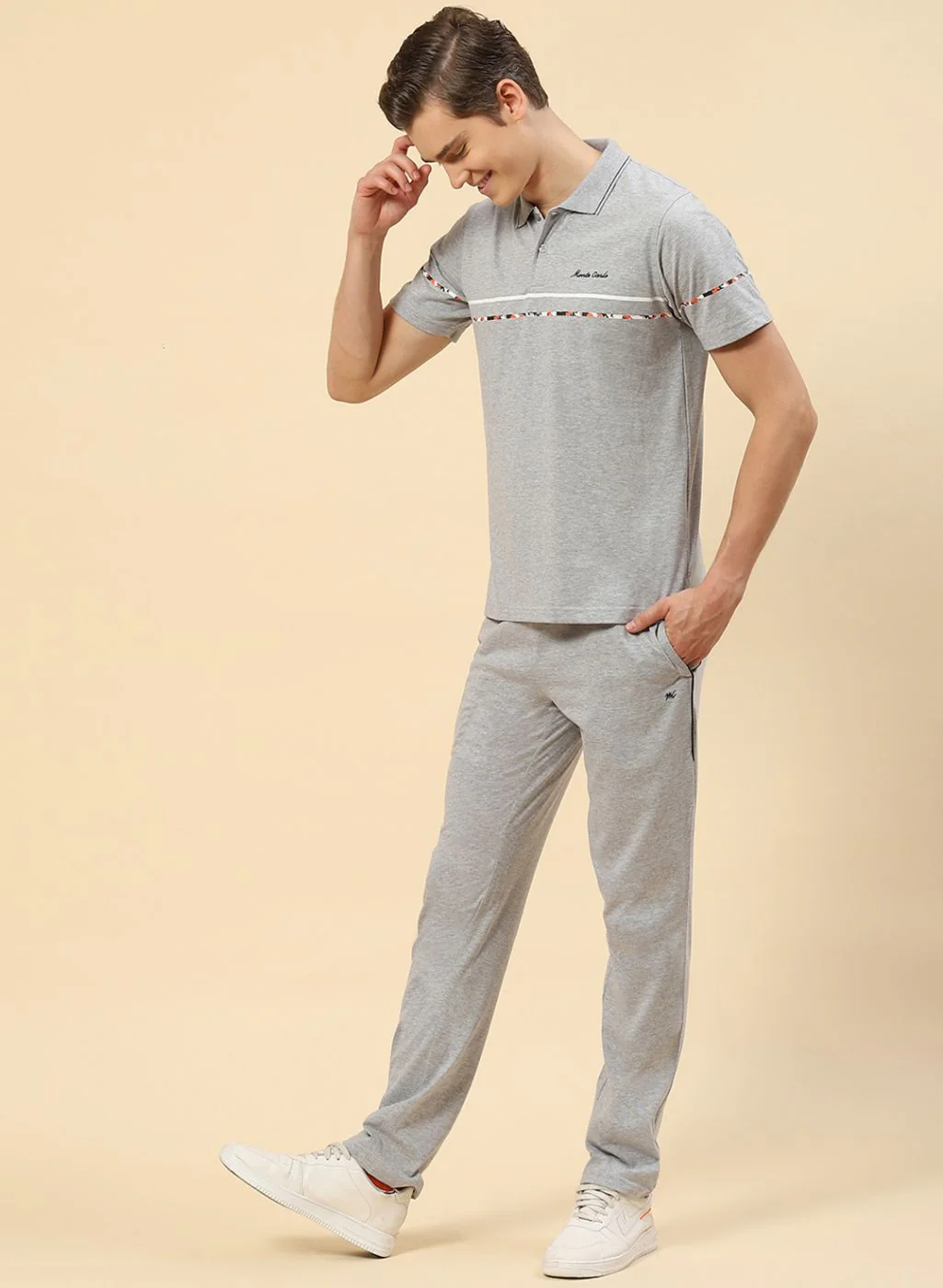 Men Grey Printed Lower Set - Image 2
