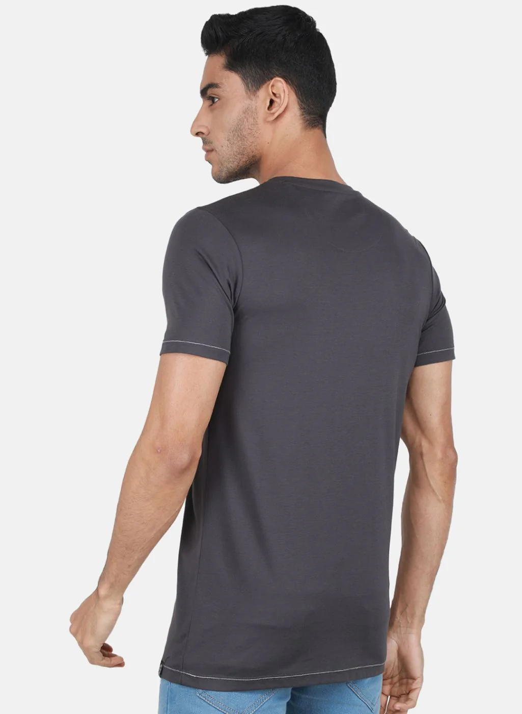 Men Grey Printed T-Shirt - Image 3
