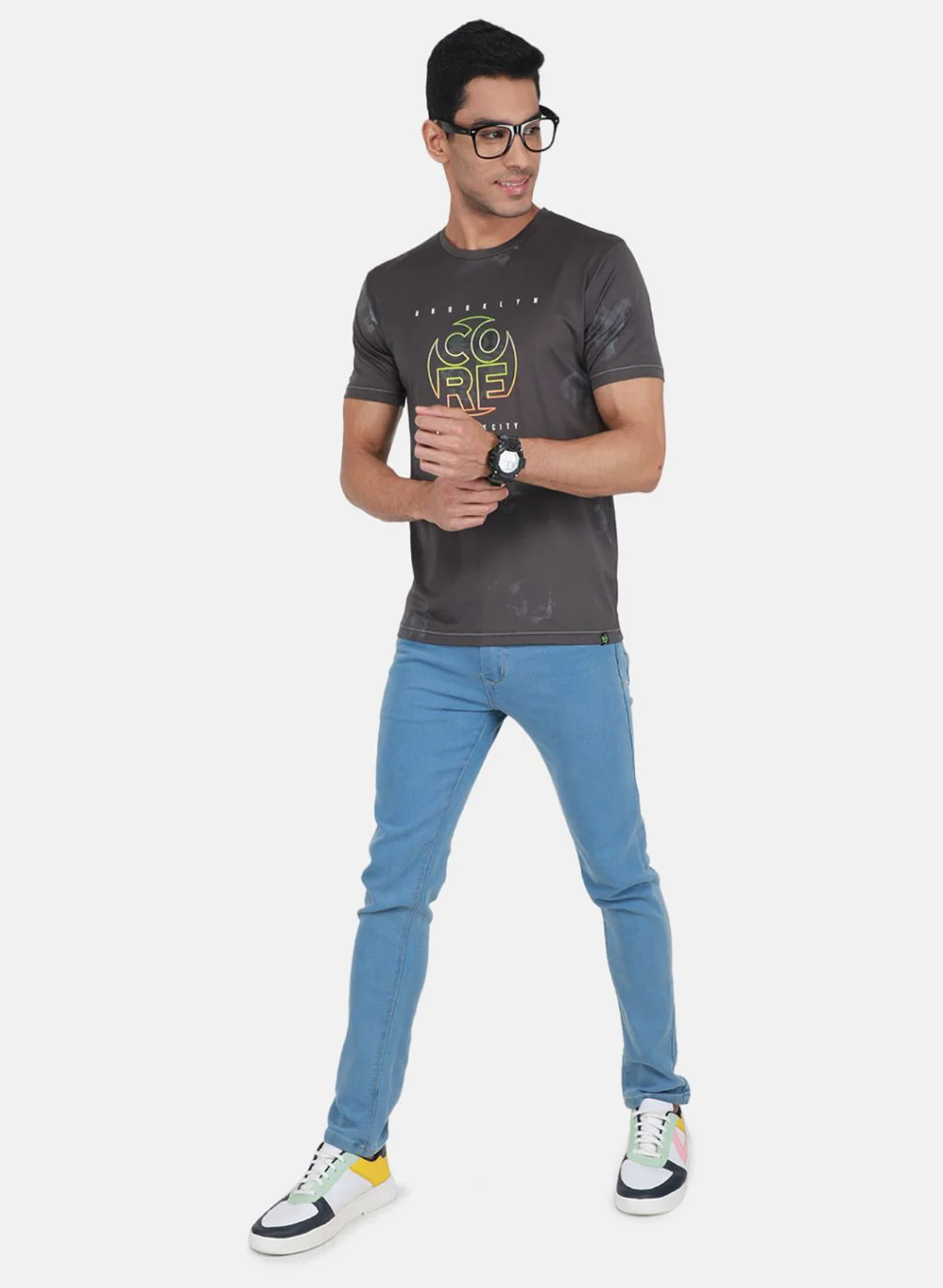 Men Grey Printed T-Shirt - Image 4