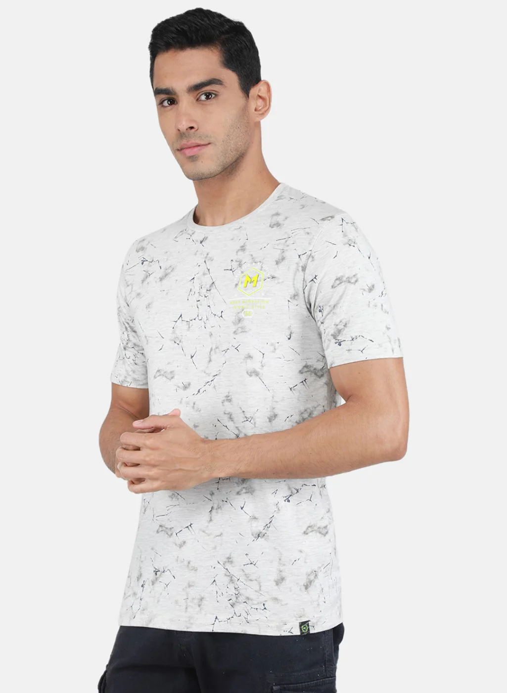 Men Grey Printed T-Shirt - Image 2