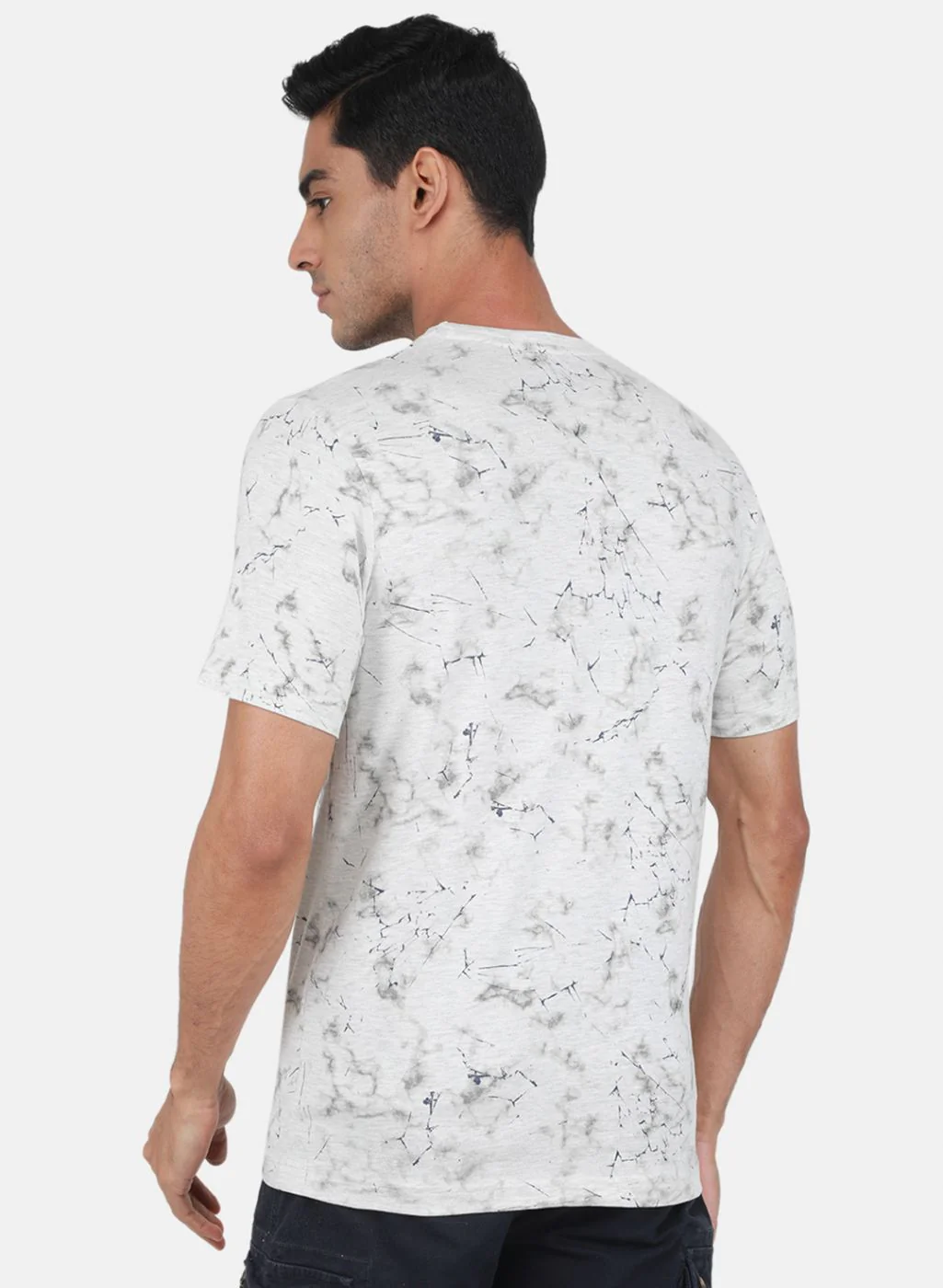 Men Grey Printed T-Shirt - Image 3