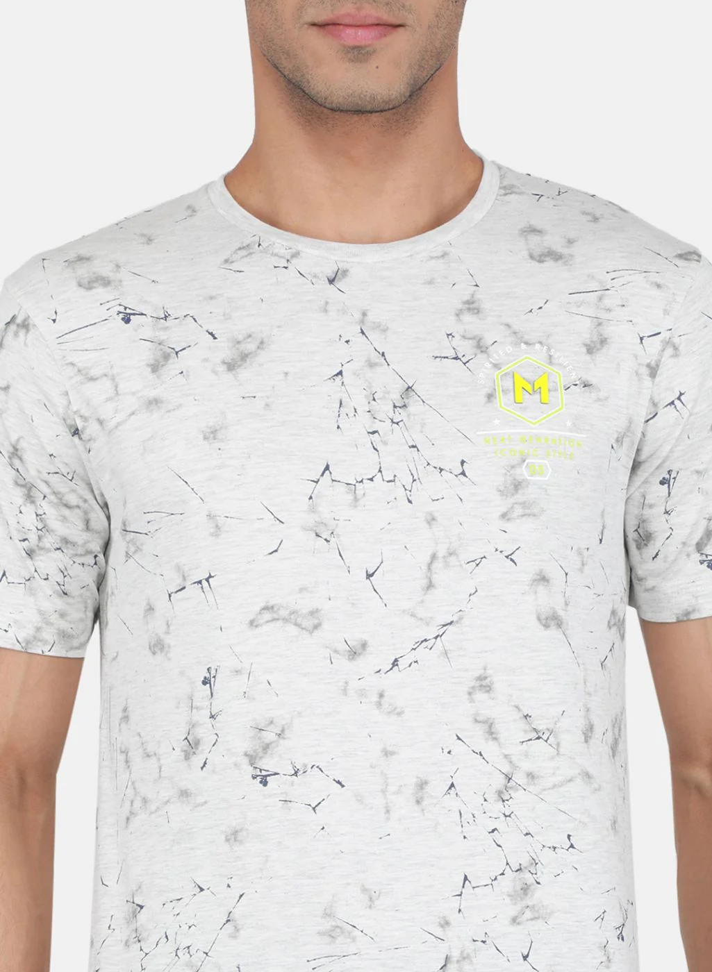 Men Grey Printed T-Shirt - Image 5