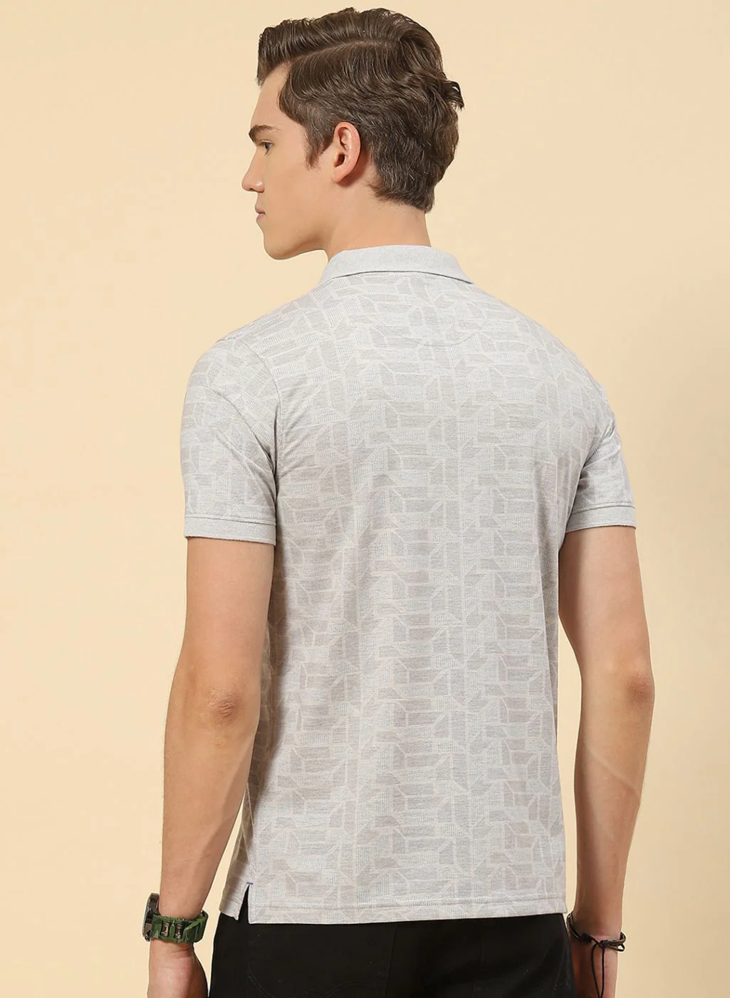 Men Grey Printed T-Shirt - Image 4