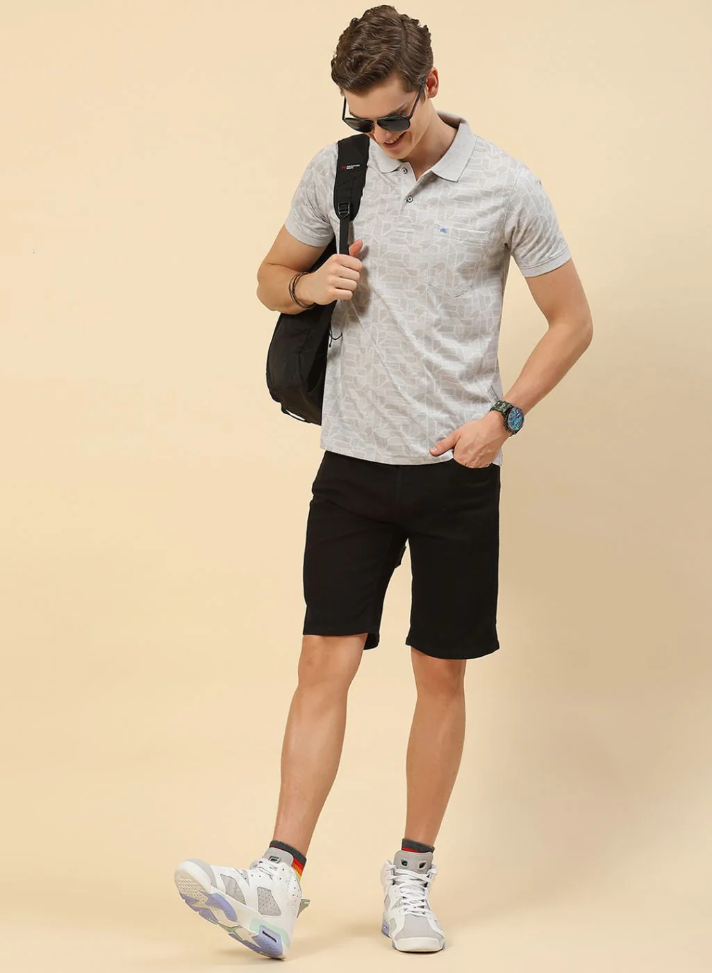 Men Grey Printed T-Shirt - Image 5