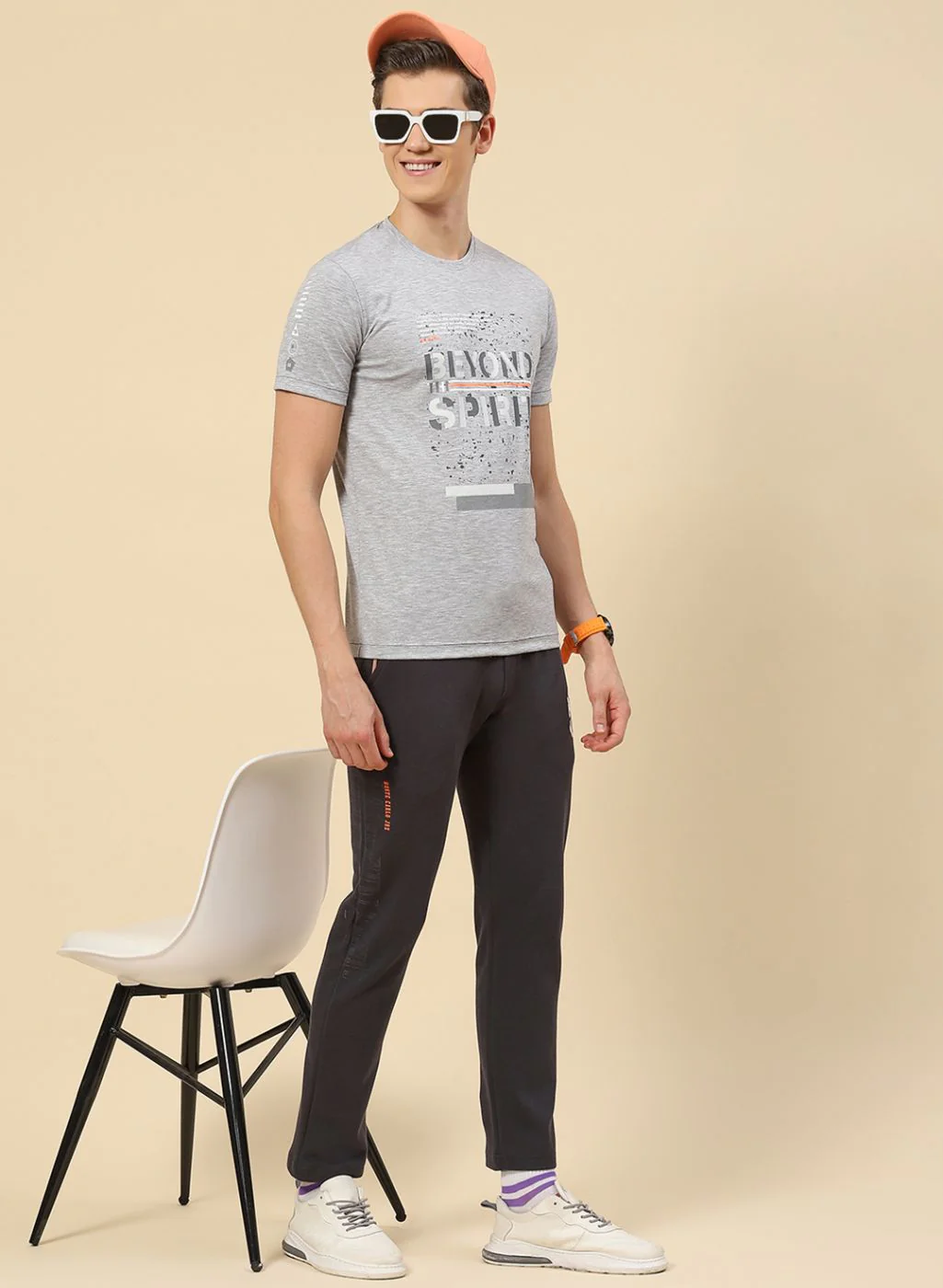 Men Grey Printed T-Shirt - Image 5