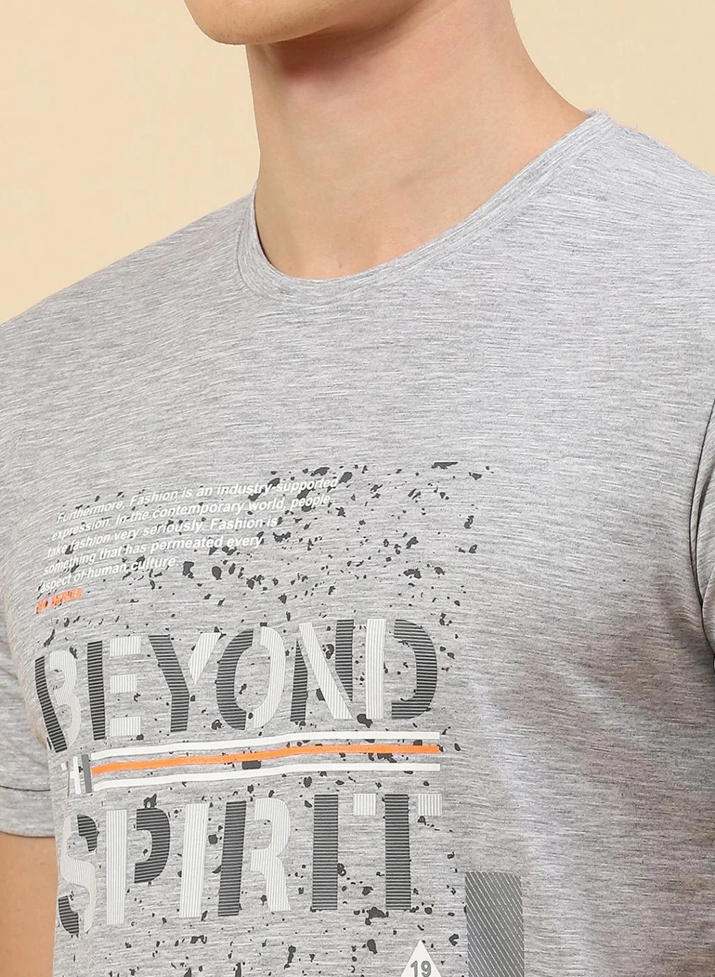 Men Grey Printed T-Shirt - Image 6