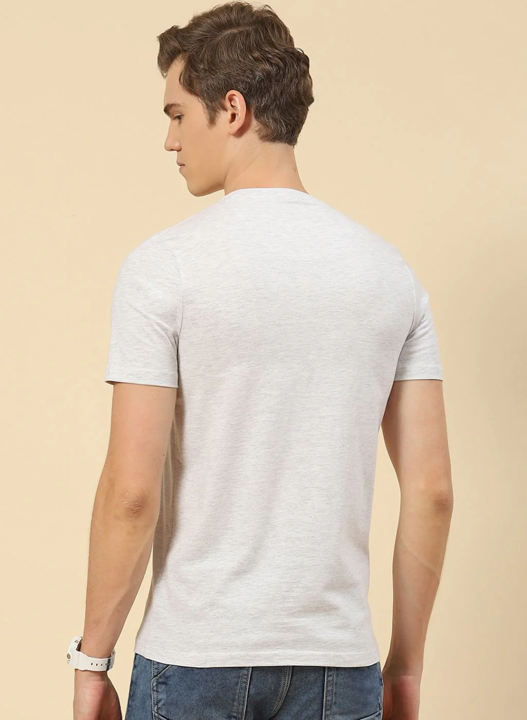 Men Grey Printed T-Shirt - Image 5