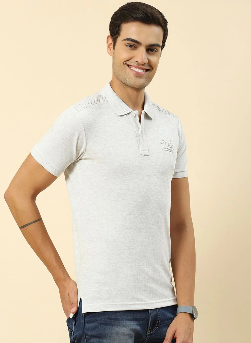 Men Grey Printed T-Shirt - Image 3