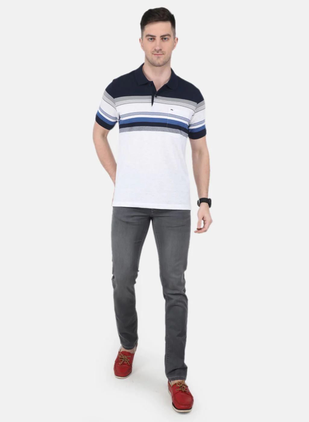Men Grey Regular Fit Denim - Image 4