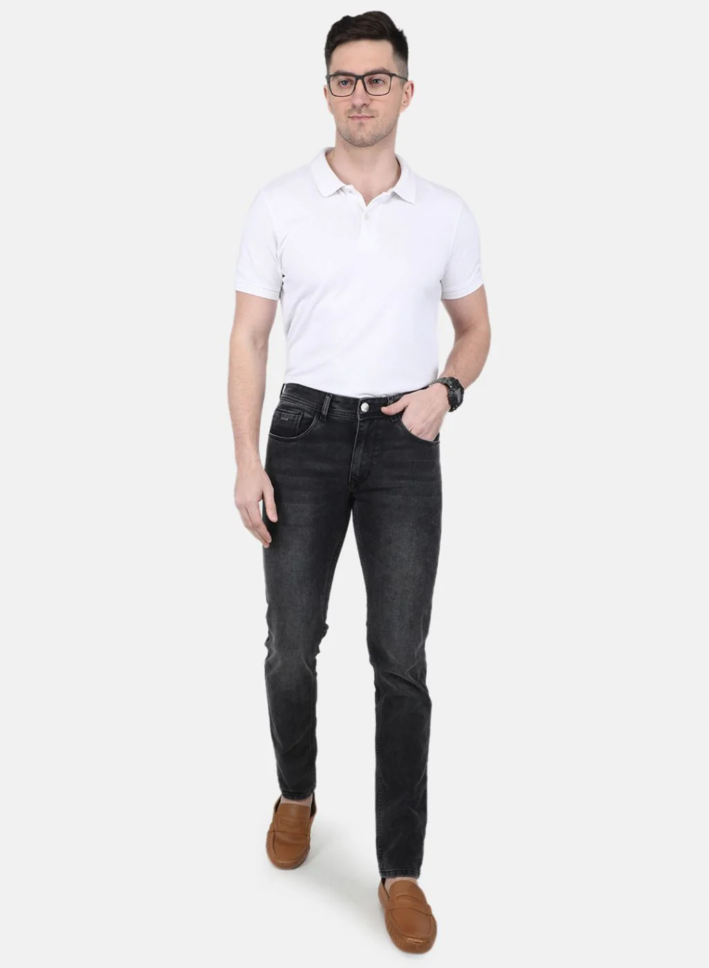 Men Grey Regular Fit Denim - Image 2