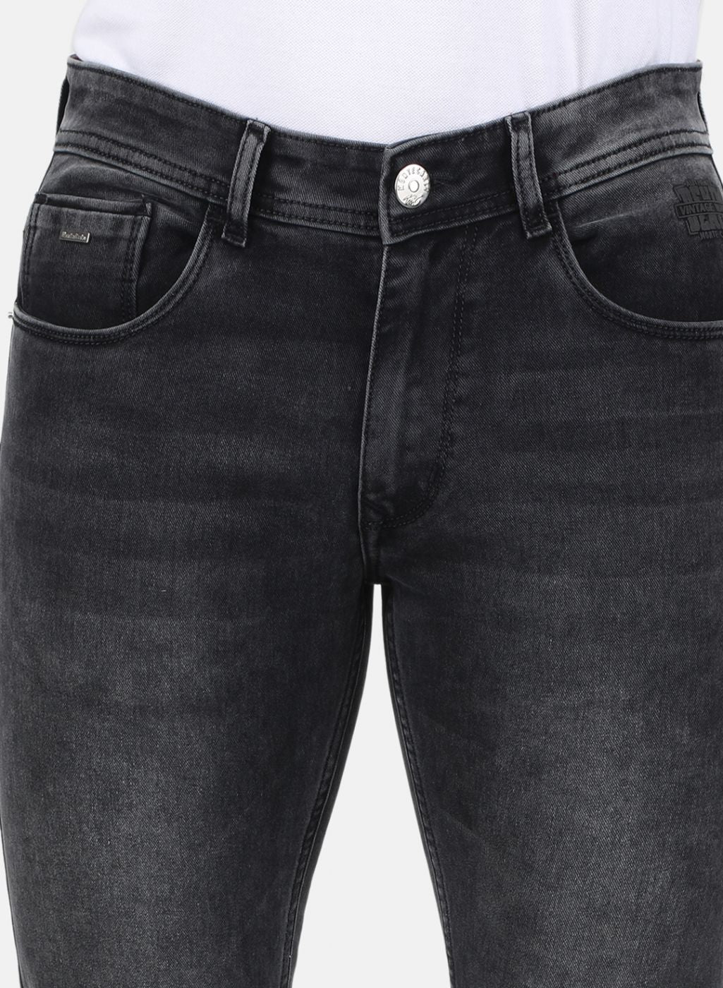 Men Grey Regular Fit Denim - Image 3