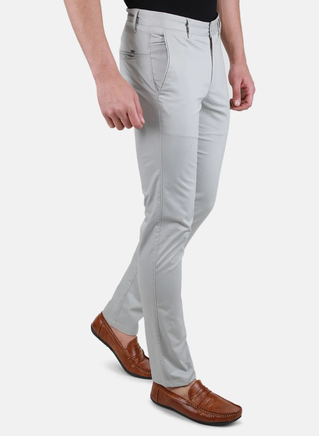 Men Grey Regular Fit Trouser - Image 6