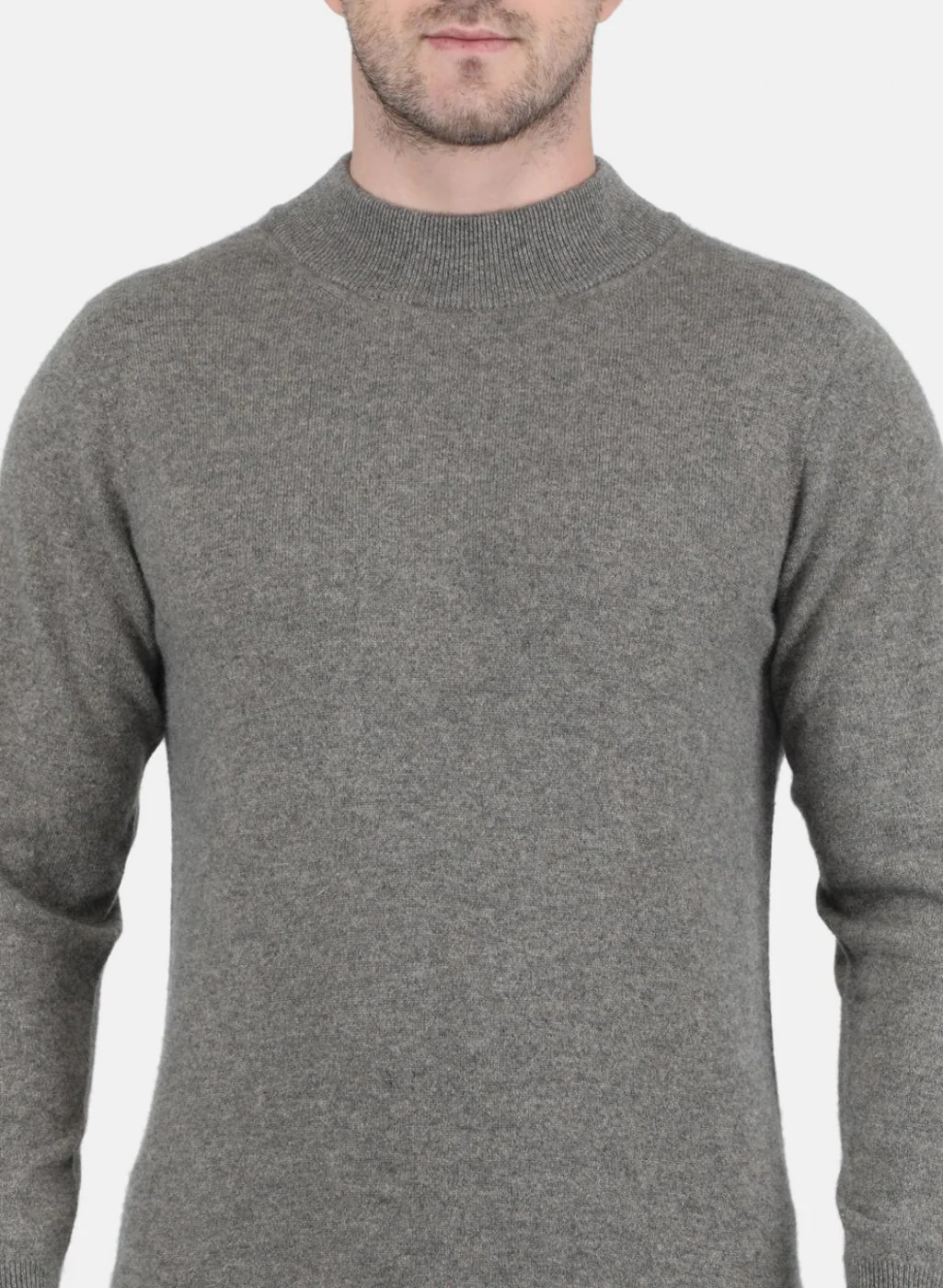 Men Grey Solid Pullover - Image 6