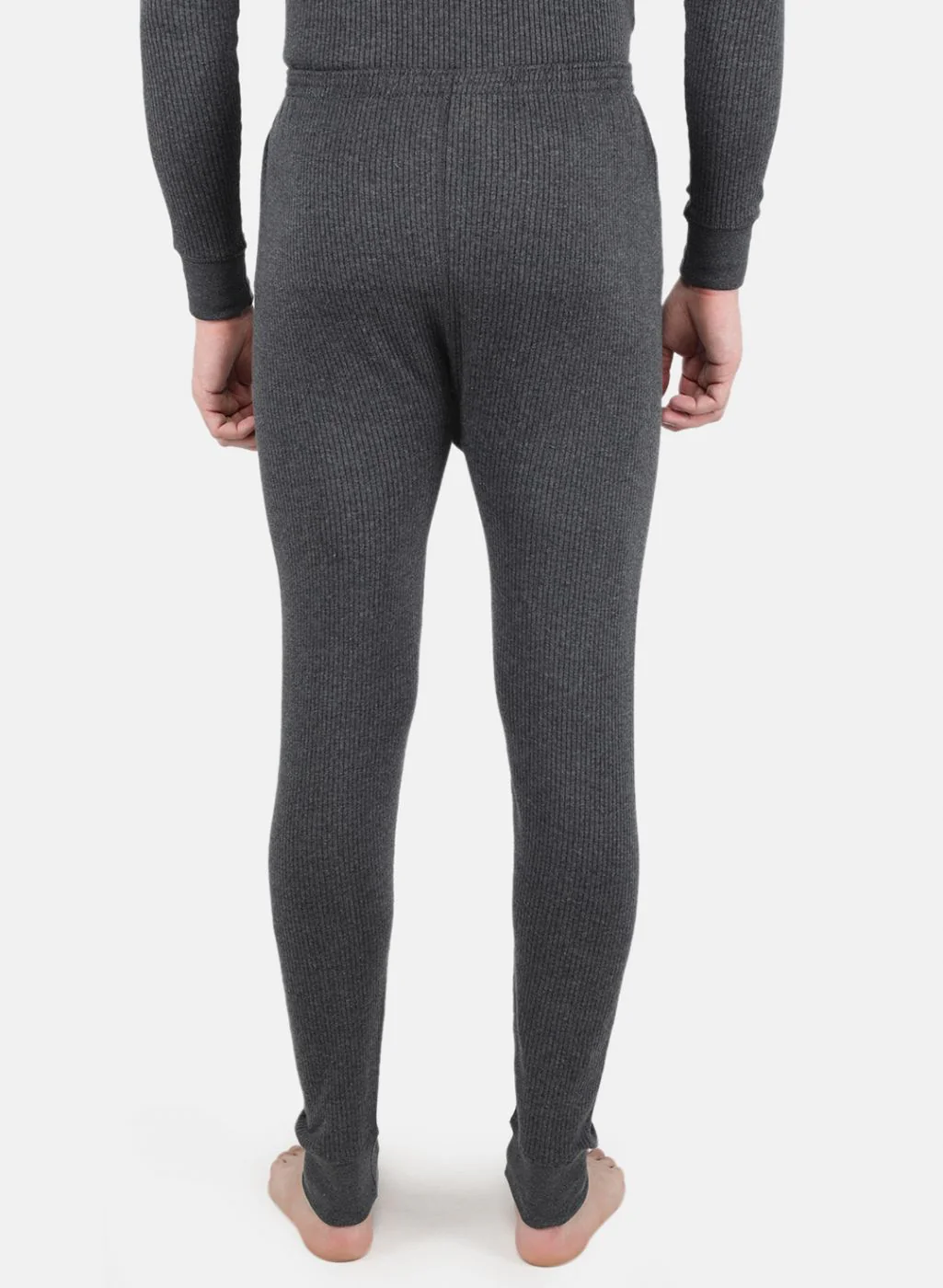 Men Grey Solid Thermal Lower - Image 3