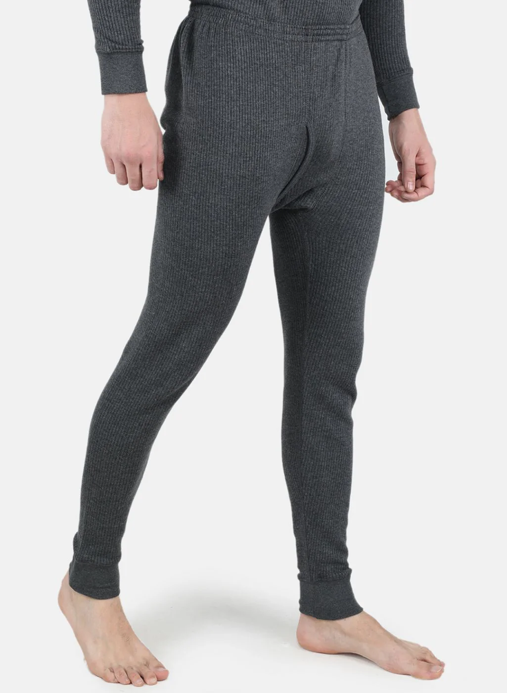 Men Grey Solid Thermal Lower - Image 6