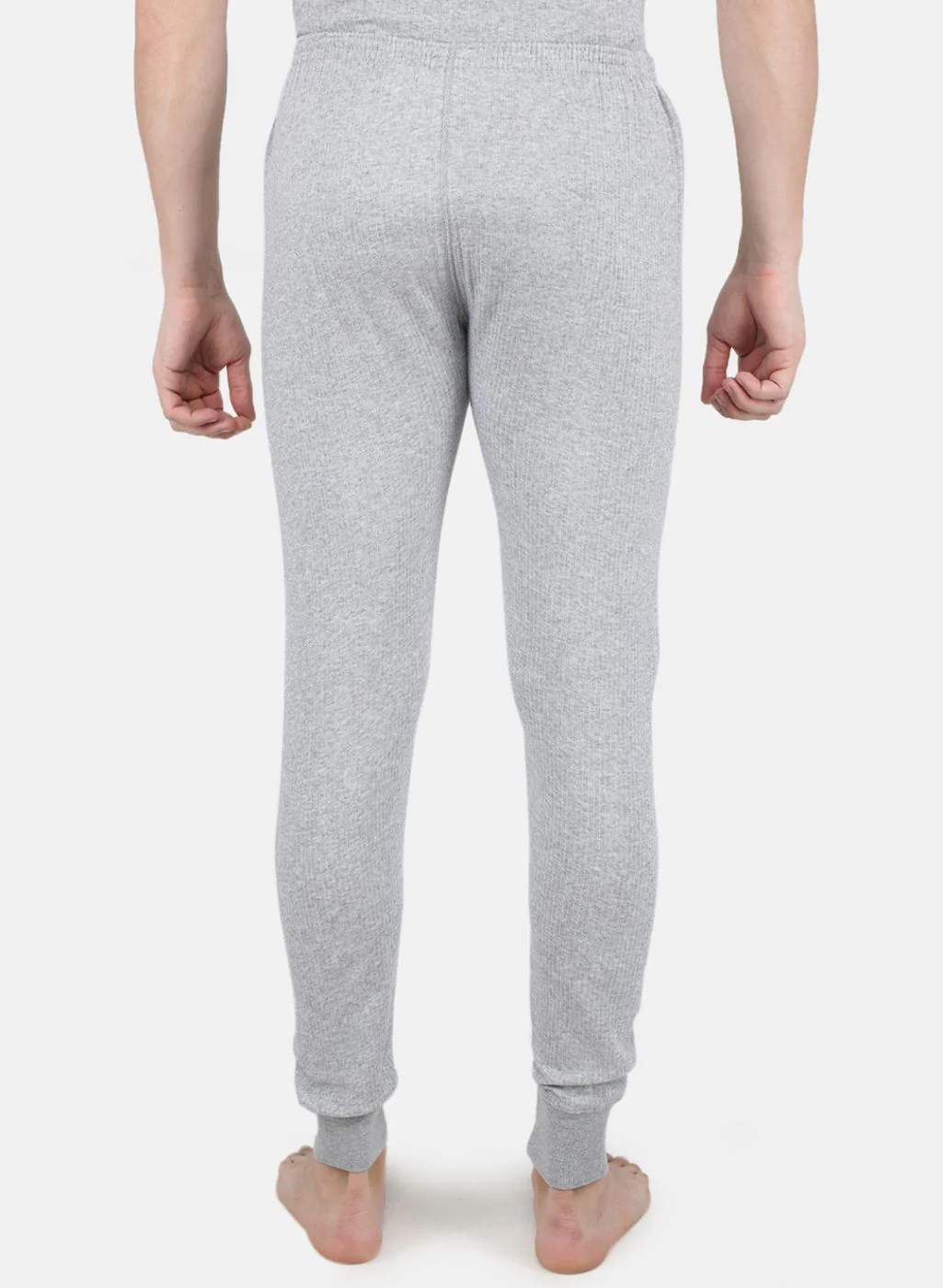 Men Grey Solid Thermal Lower - Image 3