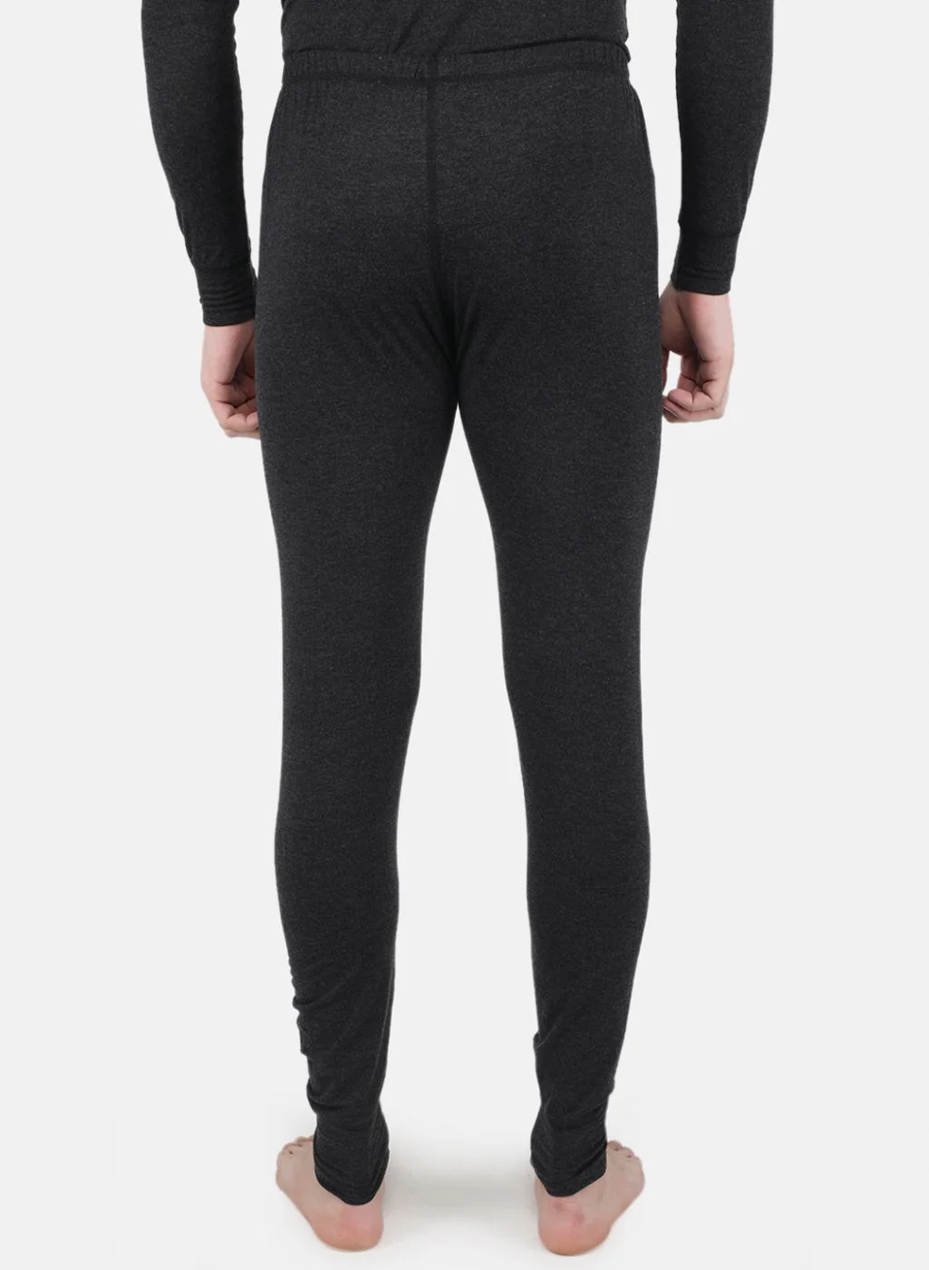 Men Grey Solid Thermal Lower - Image 3