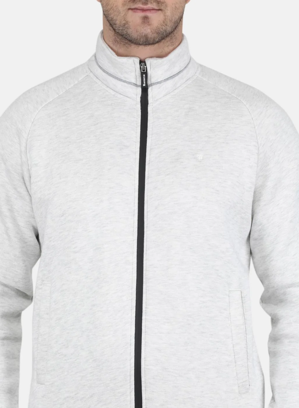 Men Grey Solid Tracksuit - Image 5