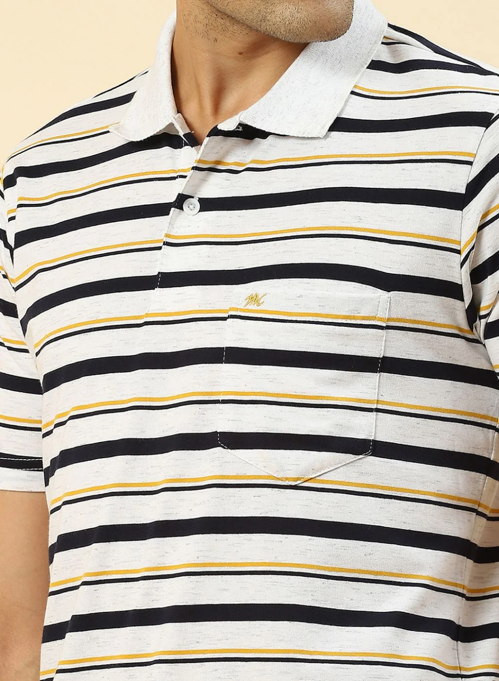 Men Grey Stripe T-Shirt - Image 6