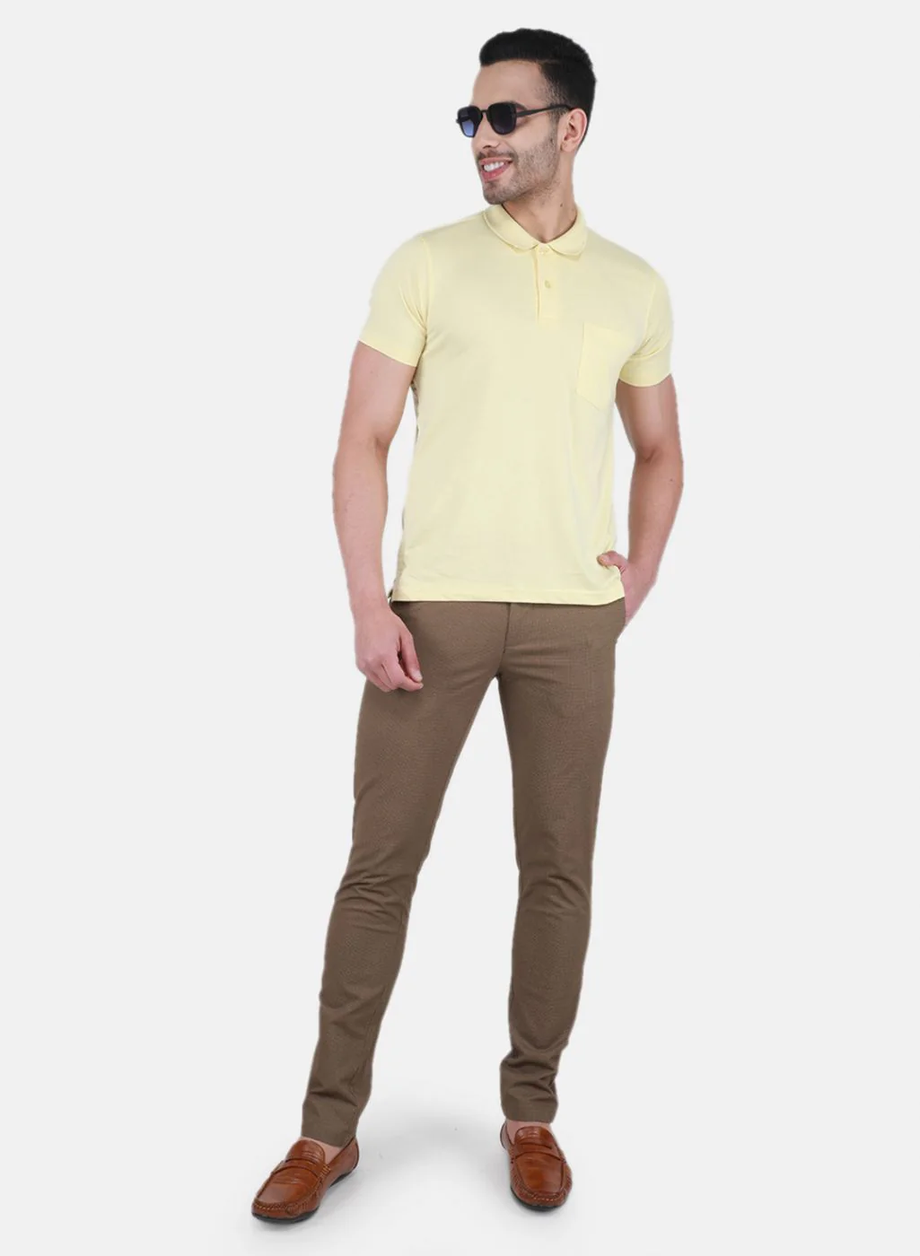 Men Khaki Regular Fit Trouser - Image 4