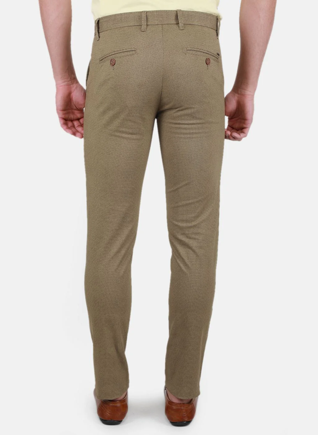 Men Khaki Regular Fit Trouser - Image 3