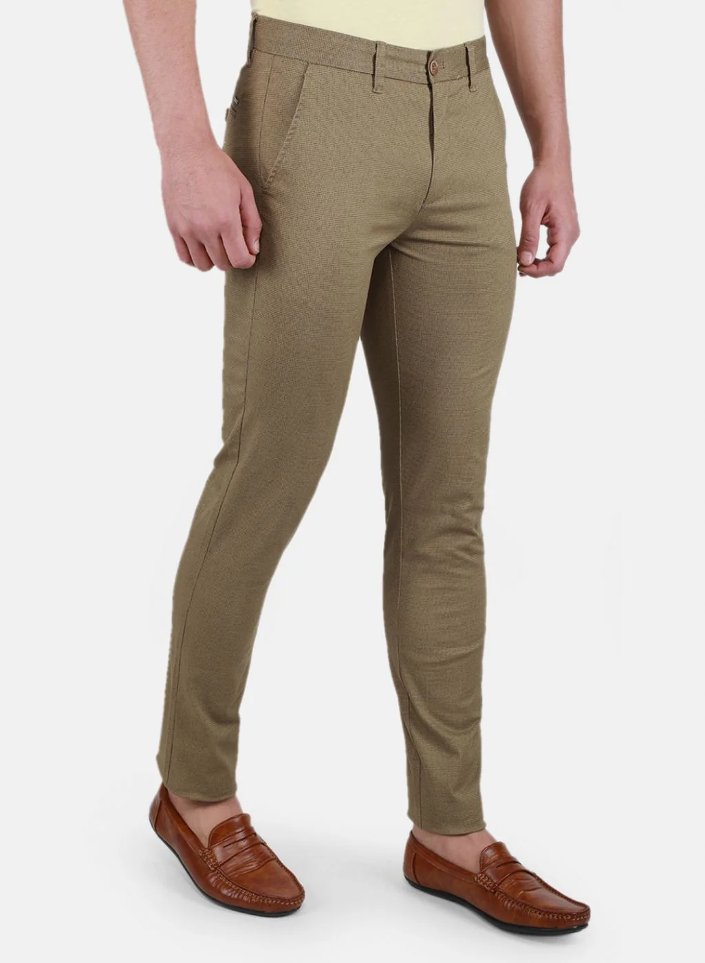 Men Khaki Regular Fit Trouser - Image 6