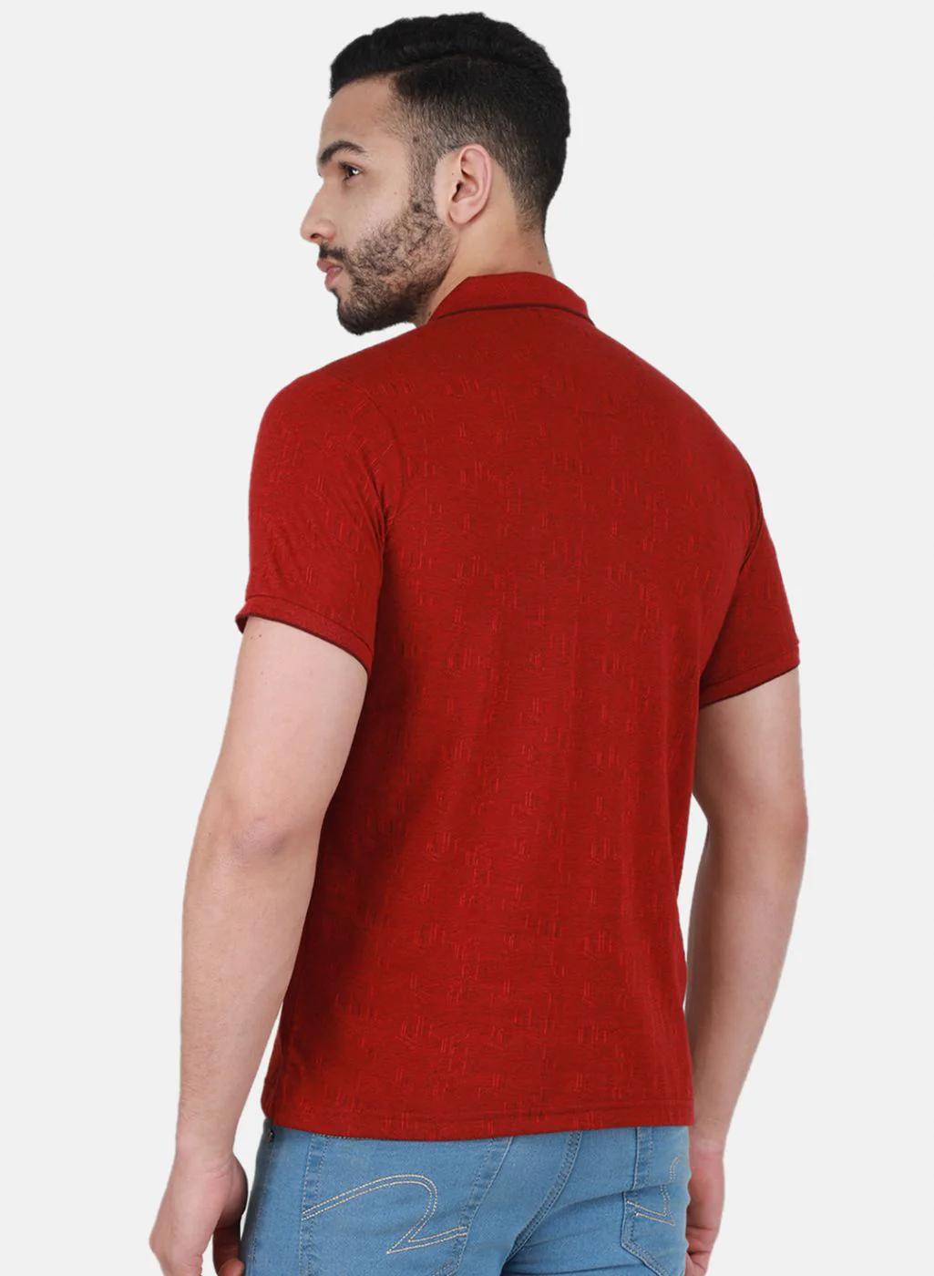 Men Maroon Printed T-Shirt - Image 3
