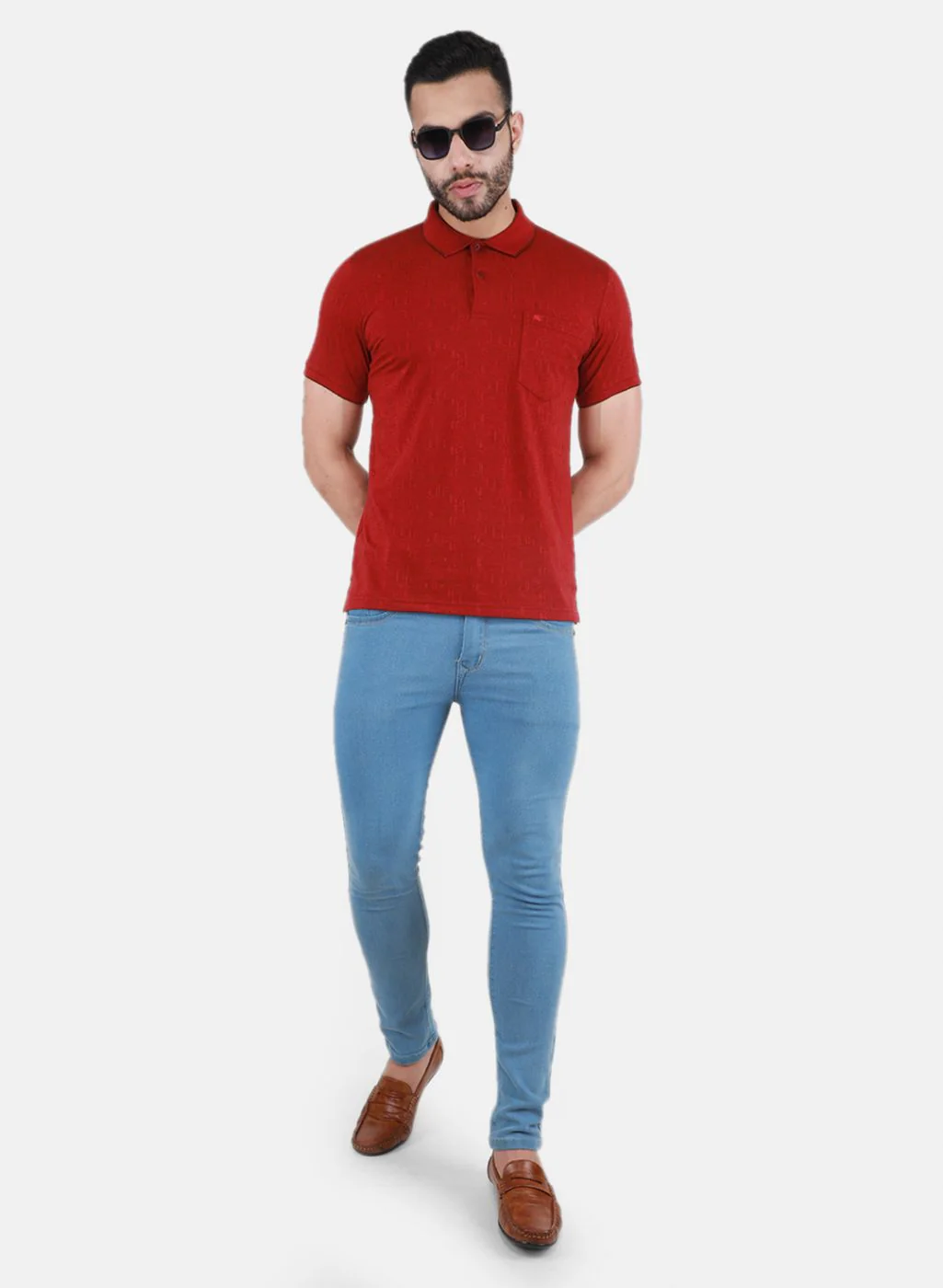 Men Maroon Printed T-Shirt - Image 4