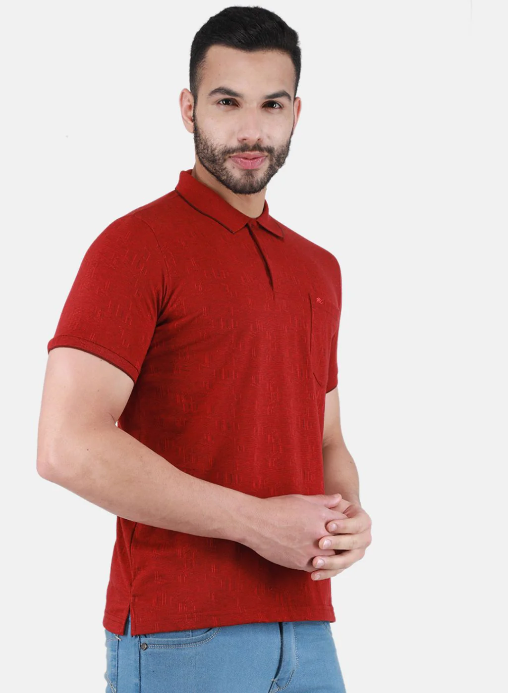 Men Maroon Printed T-Shirt - Image 6