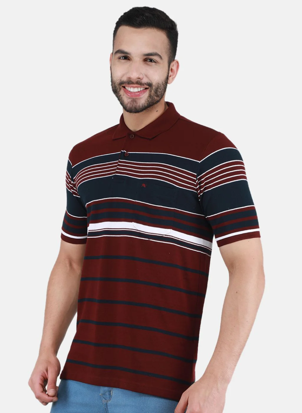 Men Maroon Printed T-Shirt - Image 2