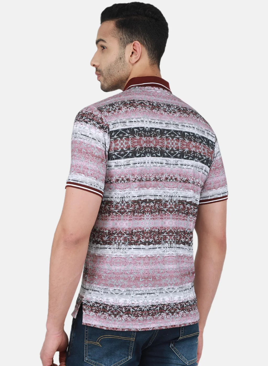 Men Maroon Printed T-Shirt - Image 3