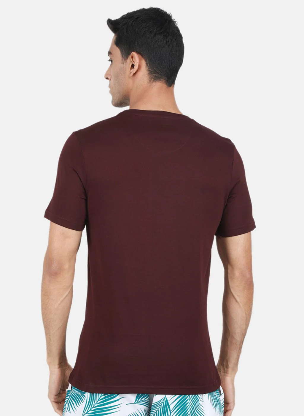 Men Maroon Printed T-Shirt - Image 3