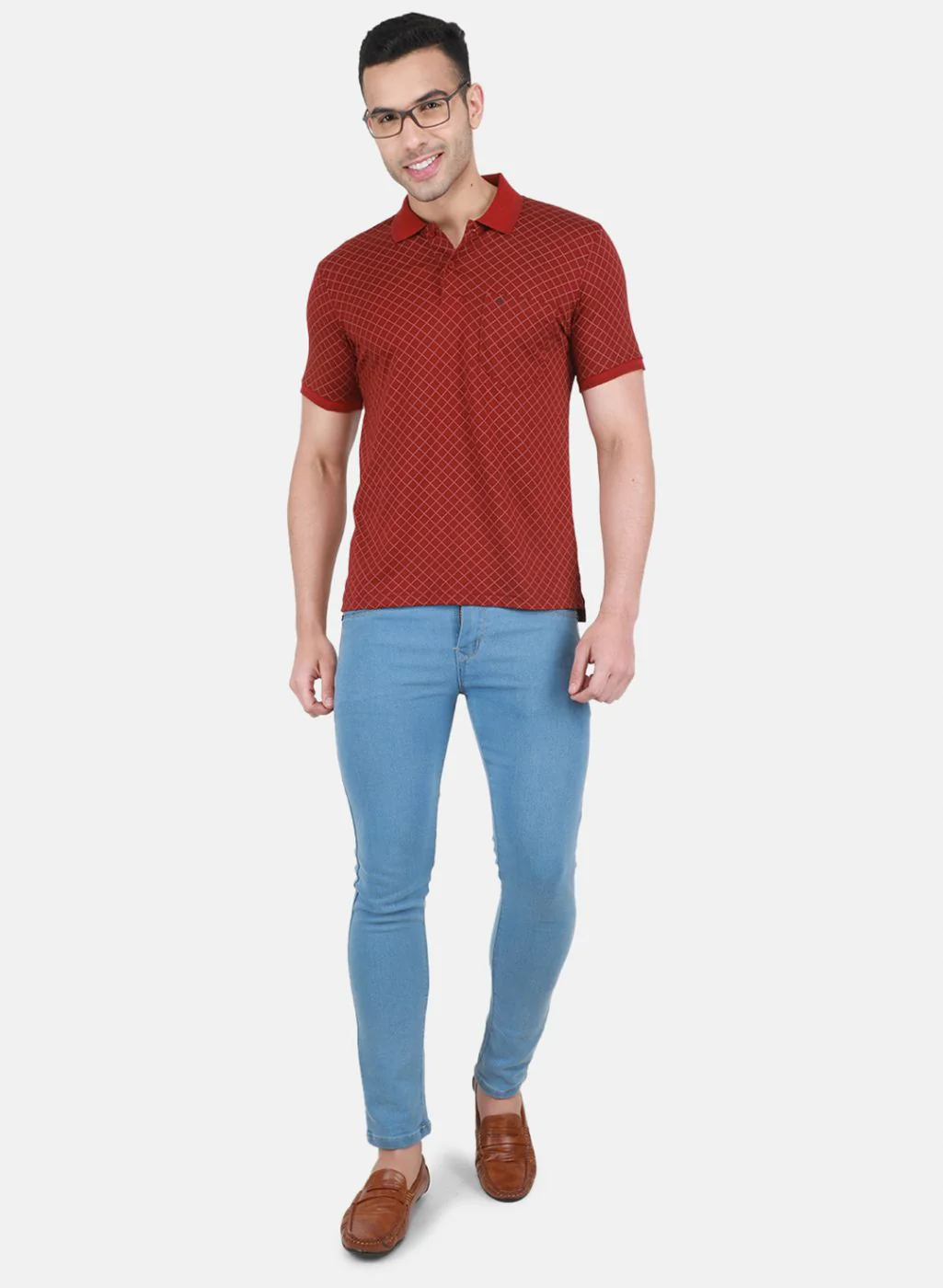 Men Maroon Printed T-Shirt - Image 4