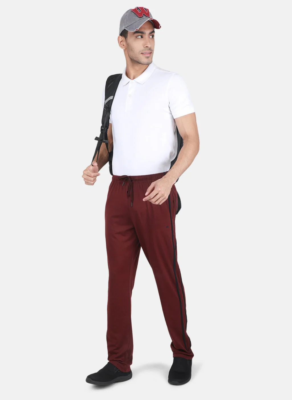 Men Maroon Regular Fit Lower - Image 4
