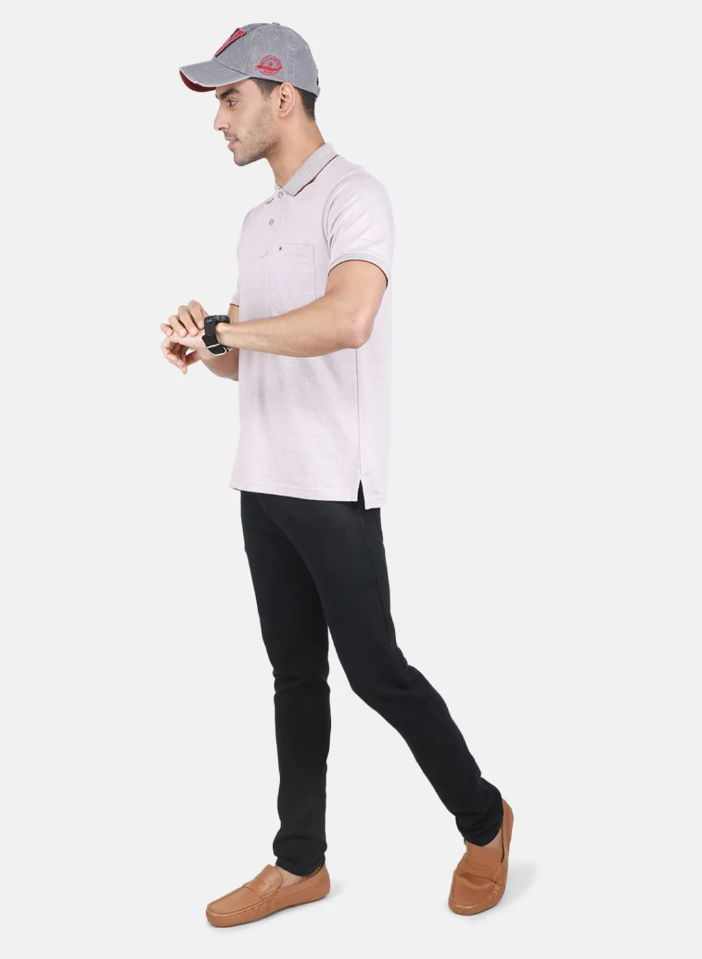 Men Maroon Solid T-Shirt - Image 4