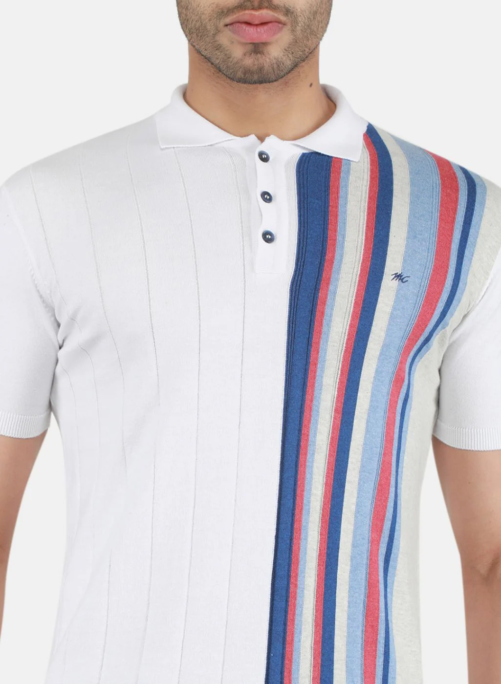 Men Multi Color Solid T-Shirt - Image 5