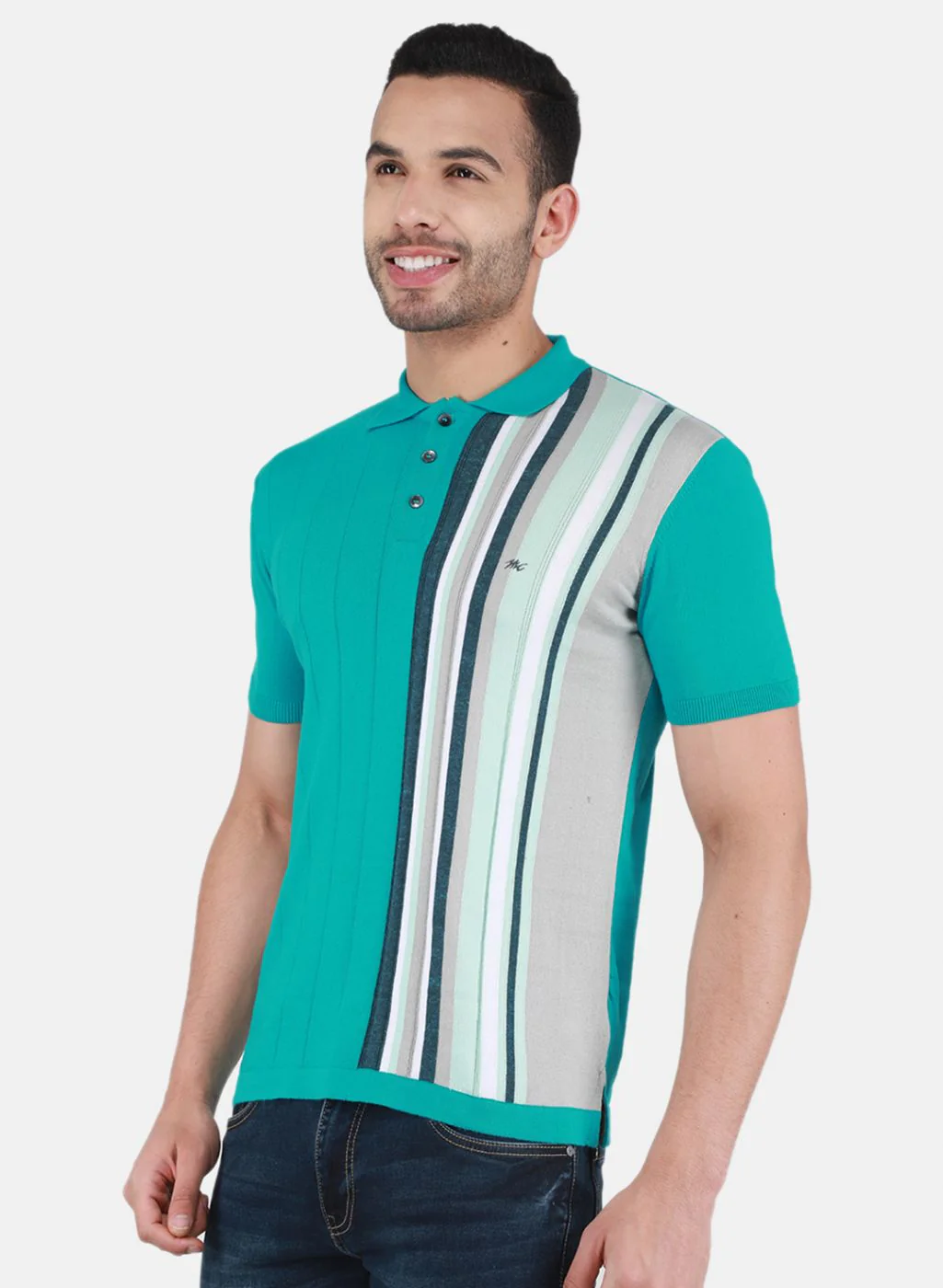 Men Multi Color Solid T-Shirt - Image 2