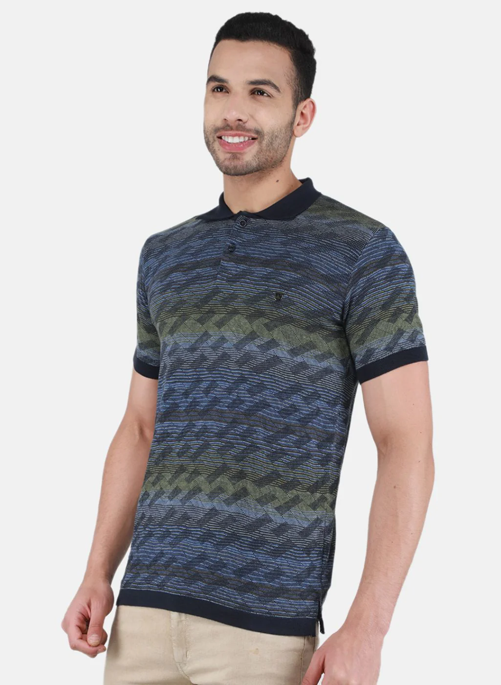 Men Multi Color Solid T-Shirt - Image 2