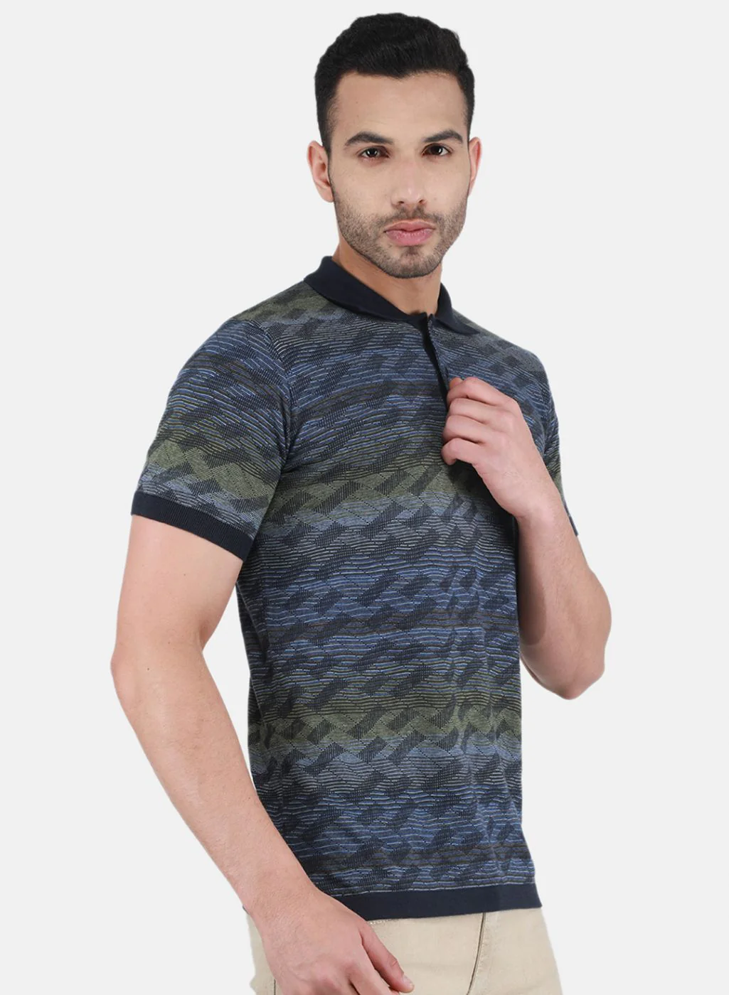 Men Multi Color Solid T-Shirt - Image 6