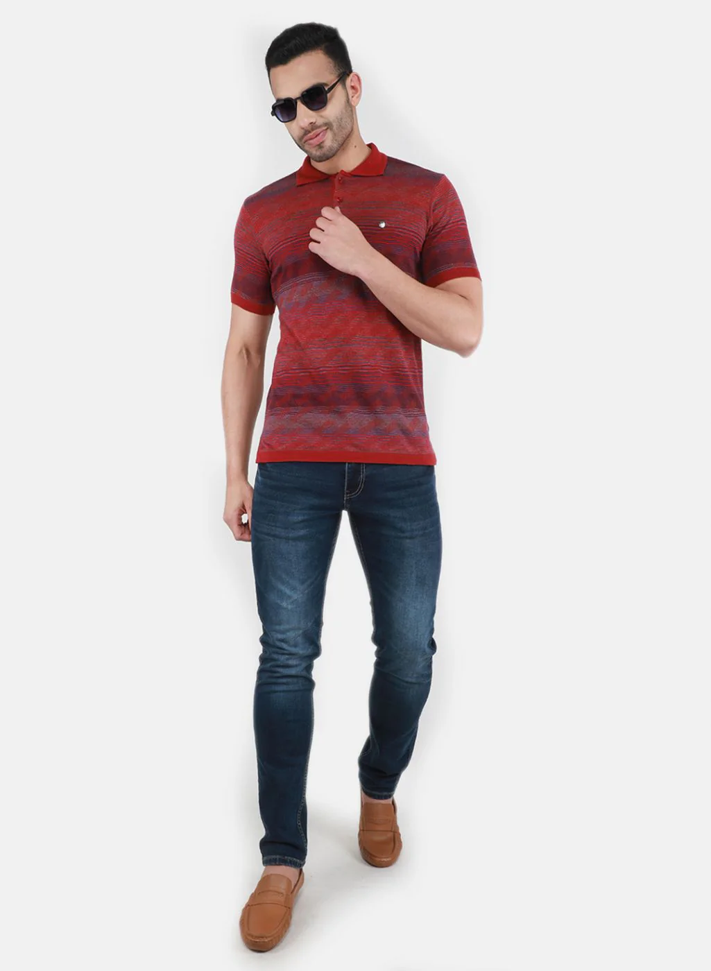 Men Multi Color Solid T-Shirt - Image 4