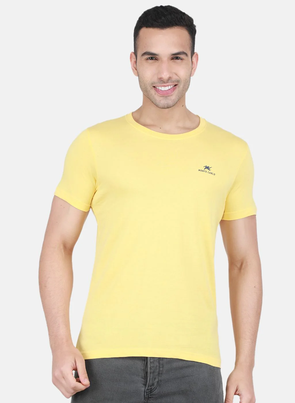 Men Multicolor Plain T-Shirt - Image 2