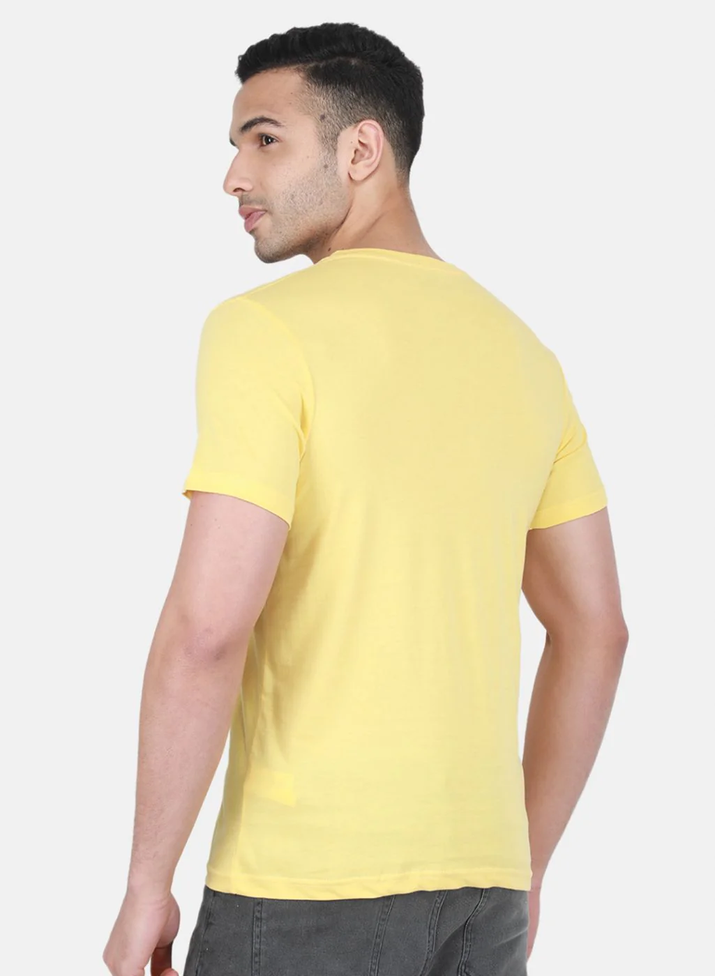 Men Multicolor Plain T-Shirt - Image 4