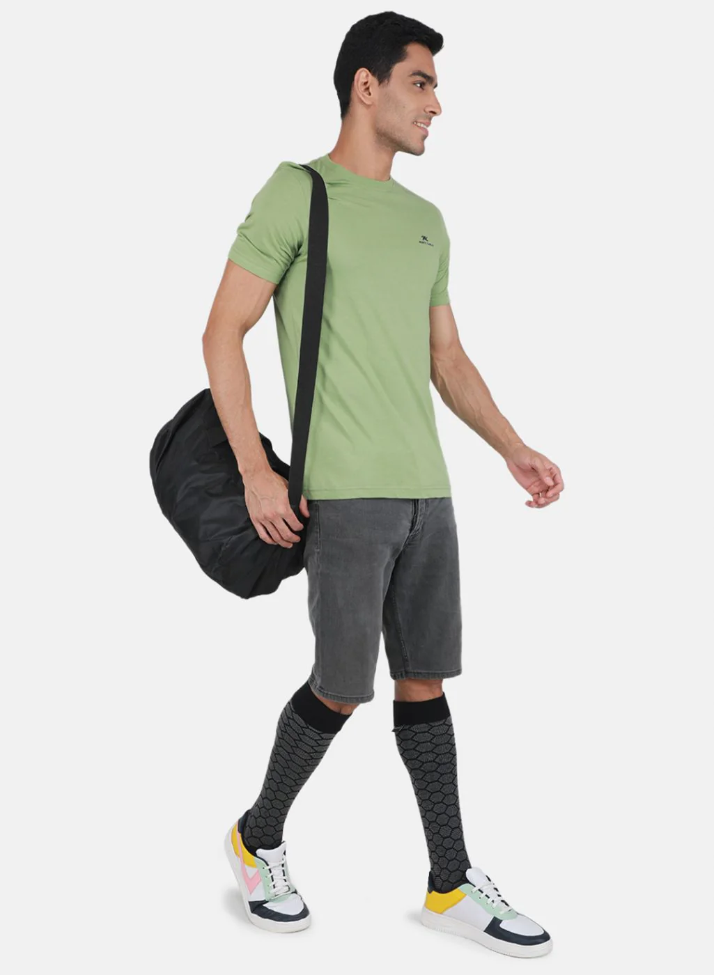 Men Multicolor Solid T-Shirt - Image 5