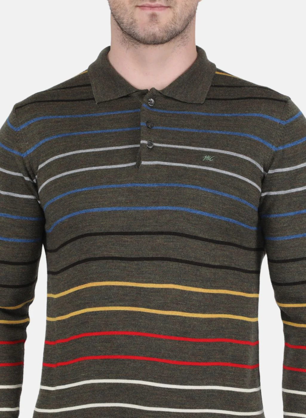 Men Multicolor Stripe T-Shirt - Image 5
