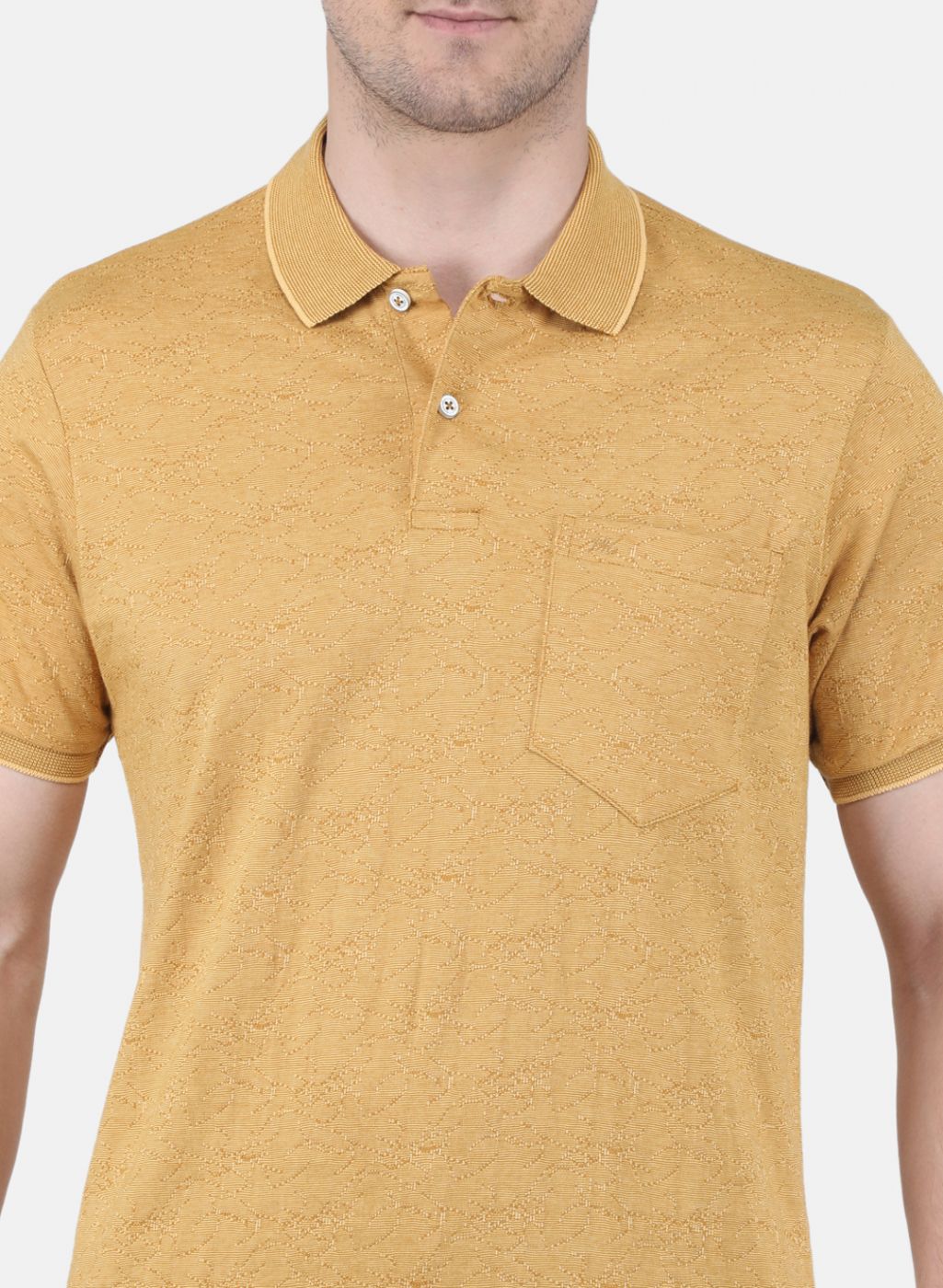 Men Mustard Printed T-Shirt - Image 5