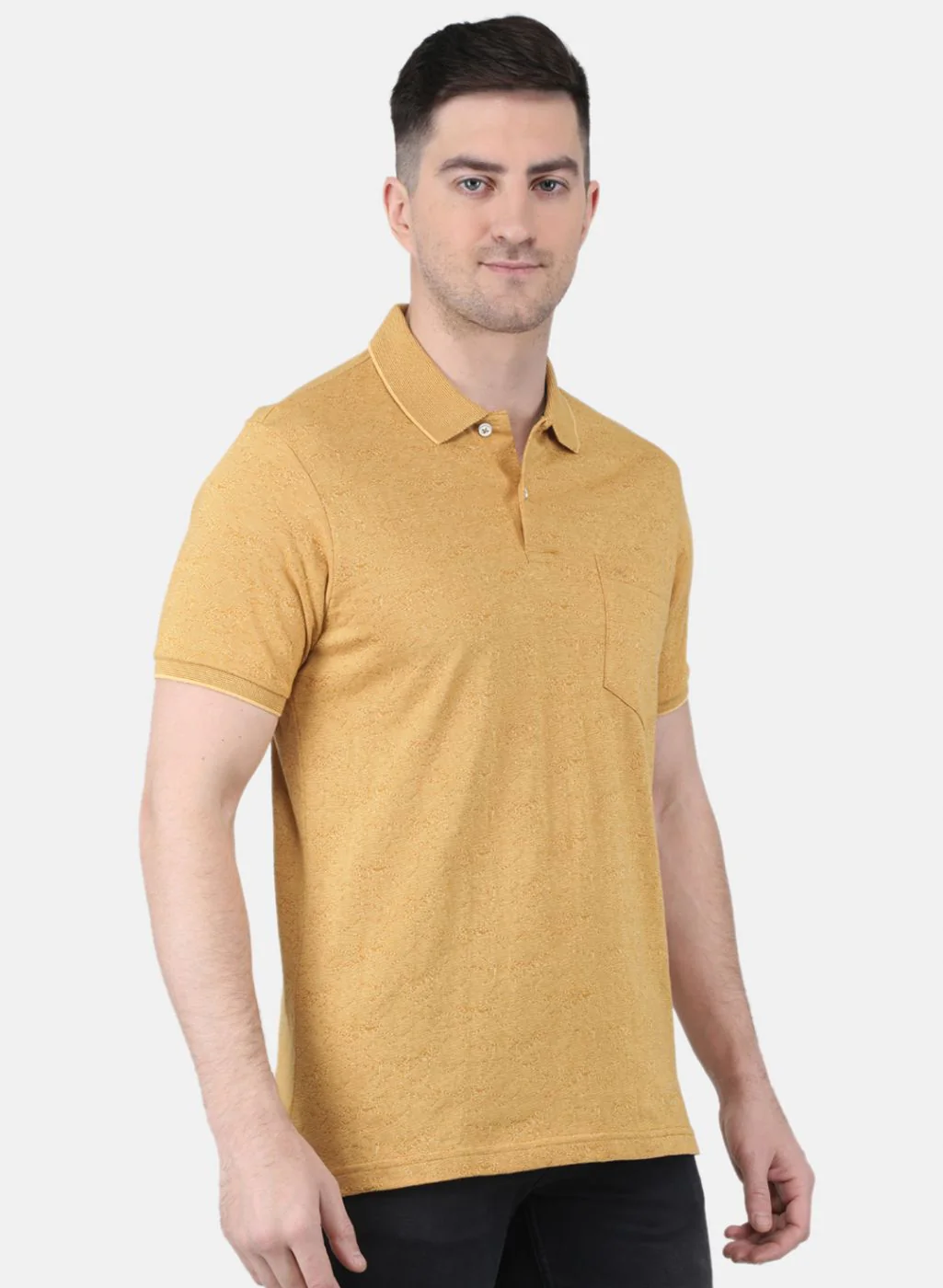 Men Mustard Printed T-Shirt - Image 6