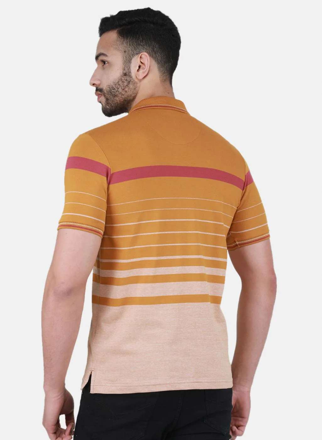 Men Mustard Printed T-Shirt - Image 3