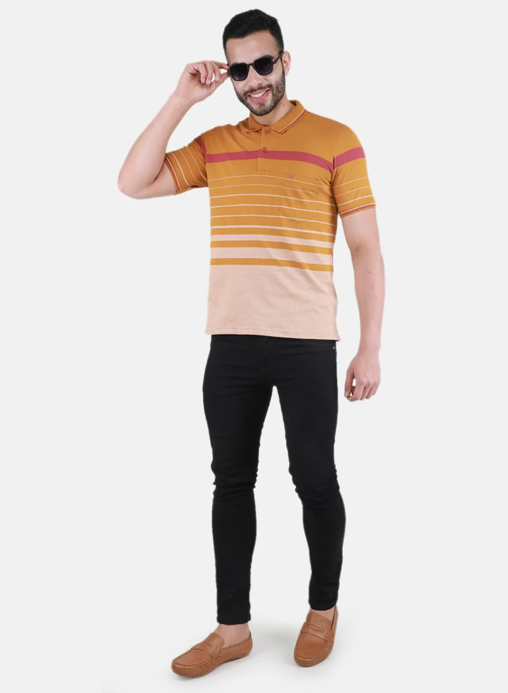 Men Mustard Printed T-Shirt - Image 4