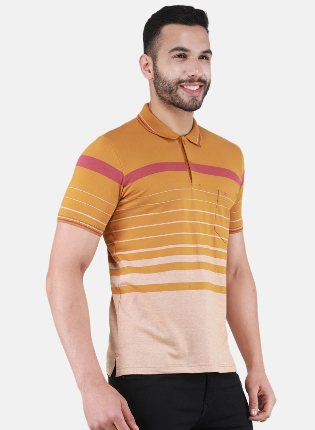 Men Mustard Printed T-Shirt - Image 6
