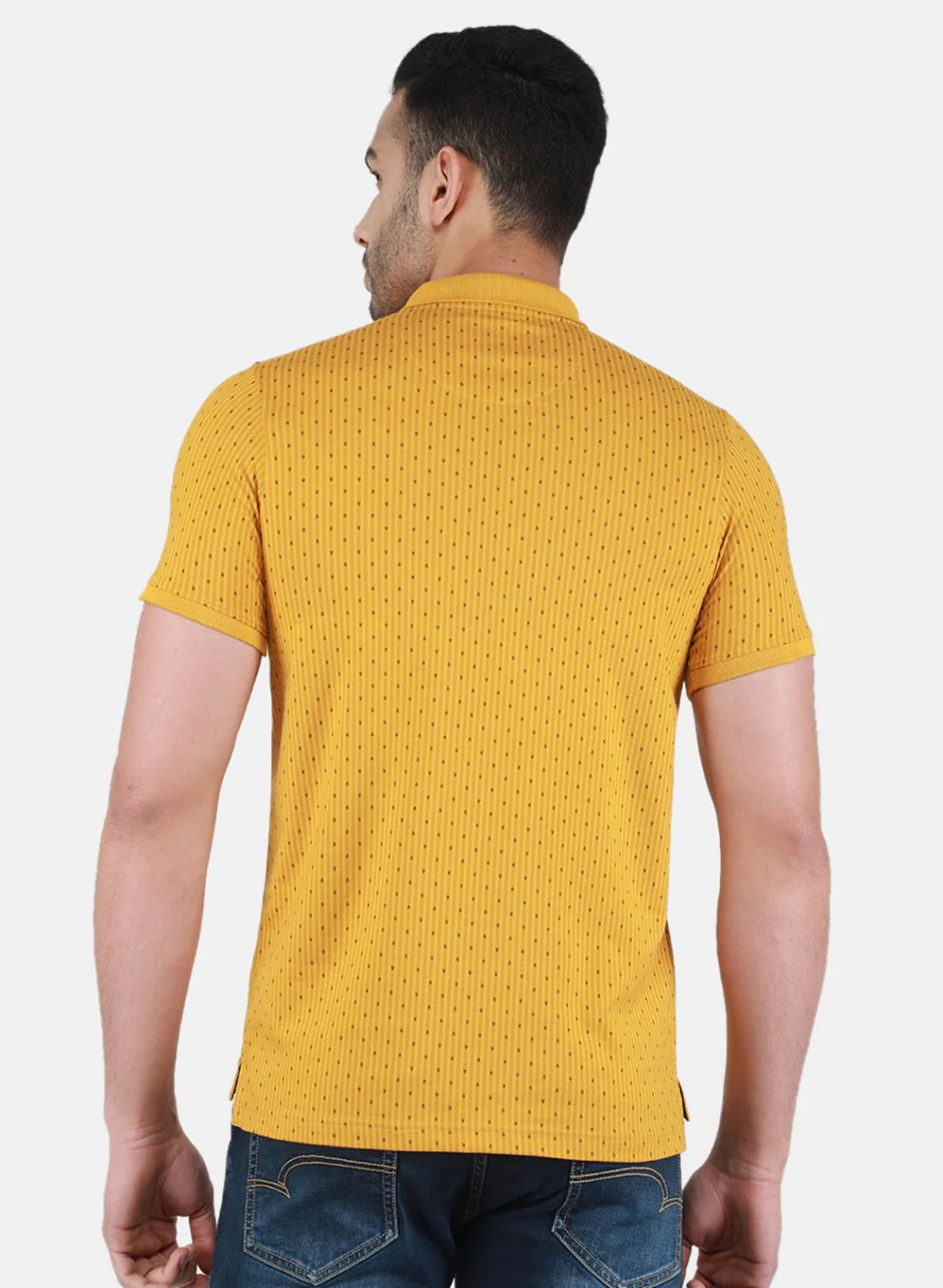 Men Mustard Printed T-Shirt - Image 3